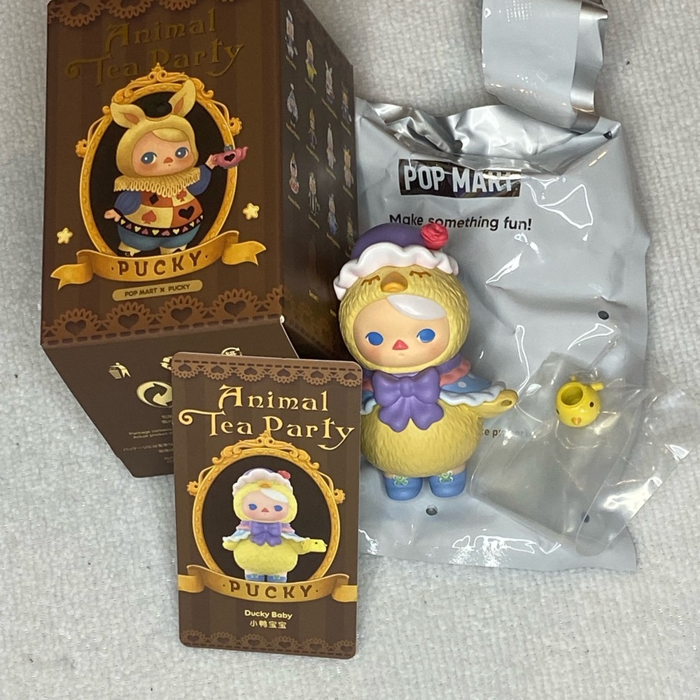 *AUTHENTIC* Pop Mart Pucky Animal Tea Party Figure- Confirmed Ducky Baby